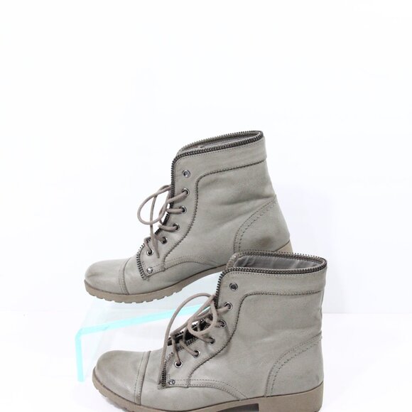 Guess Women Combat Boots sz 10 Cap Toe ShoesFaux Leather Belva - Picture 7 of 9